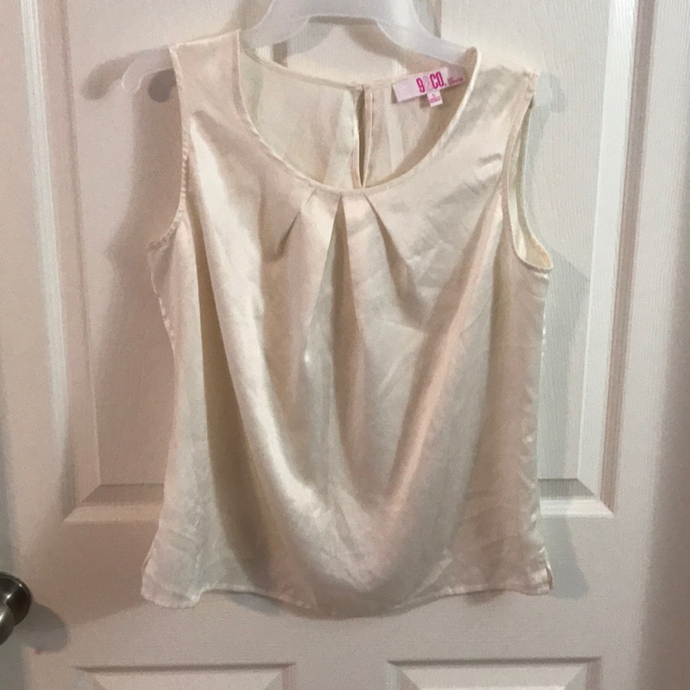 Cream shimmering top formal